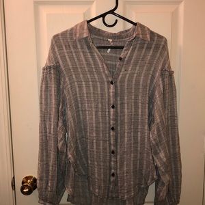 Free People button up flowy shirt